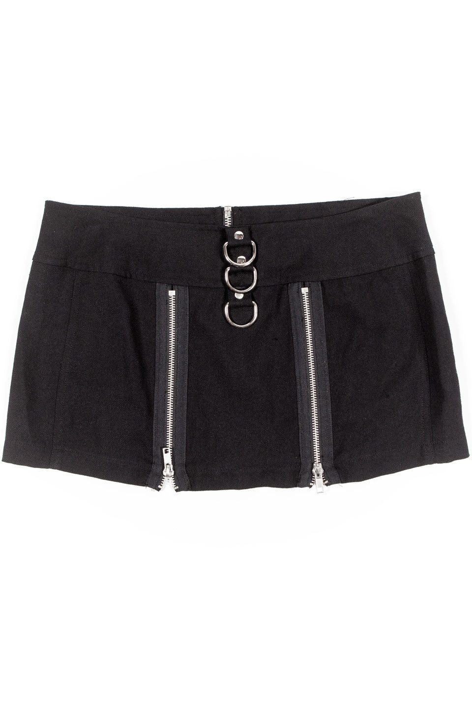Punk & Disorderly Micro Zip Mini-Skirts-Lip Service