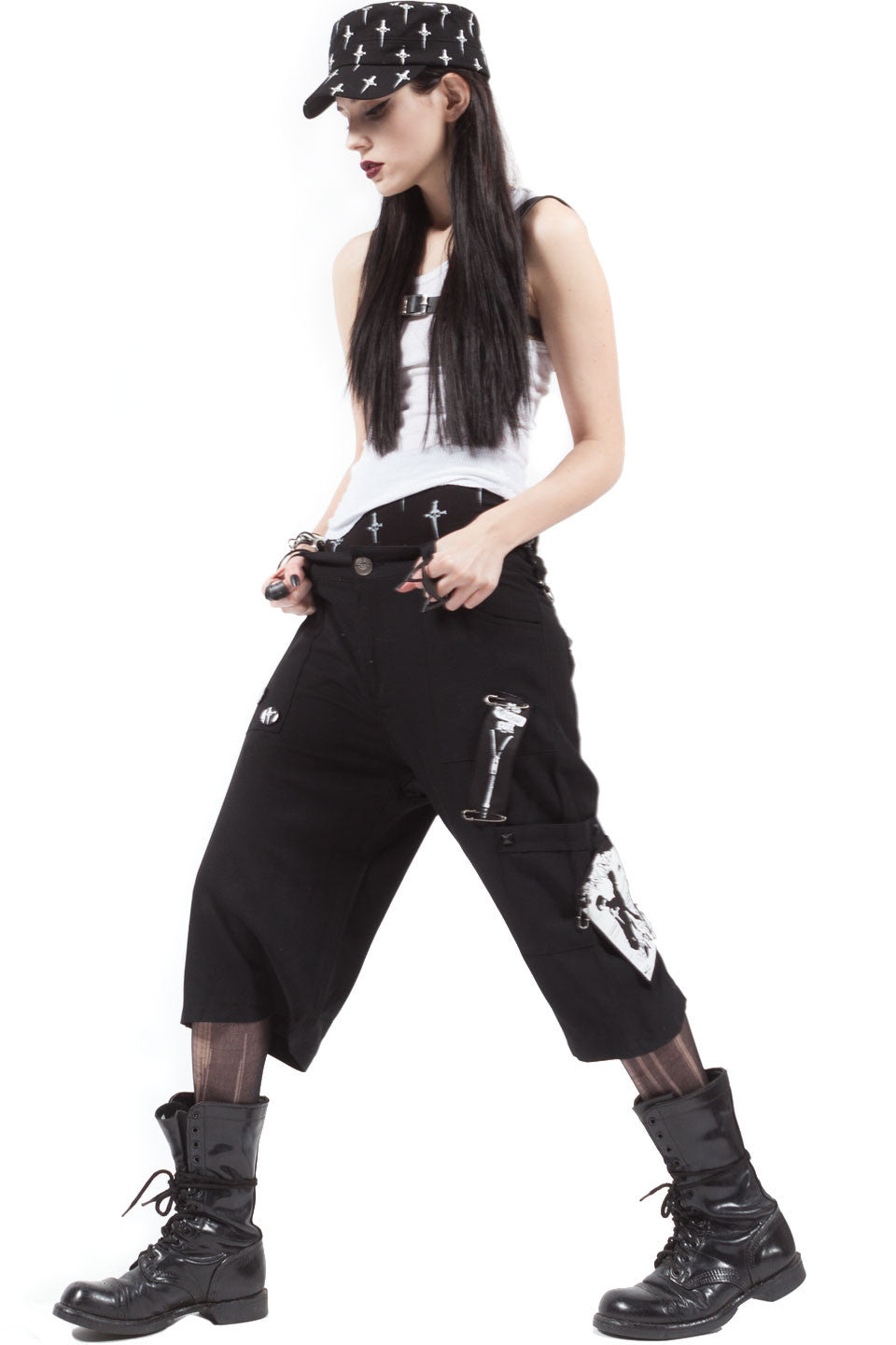 Punk & Disorderly Unisex Shorts-Bottoms-Lip Service