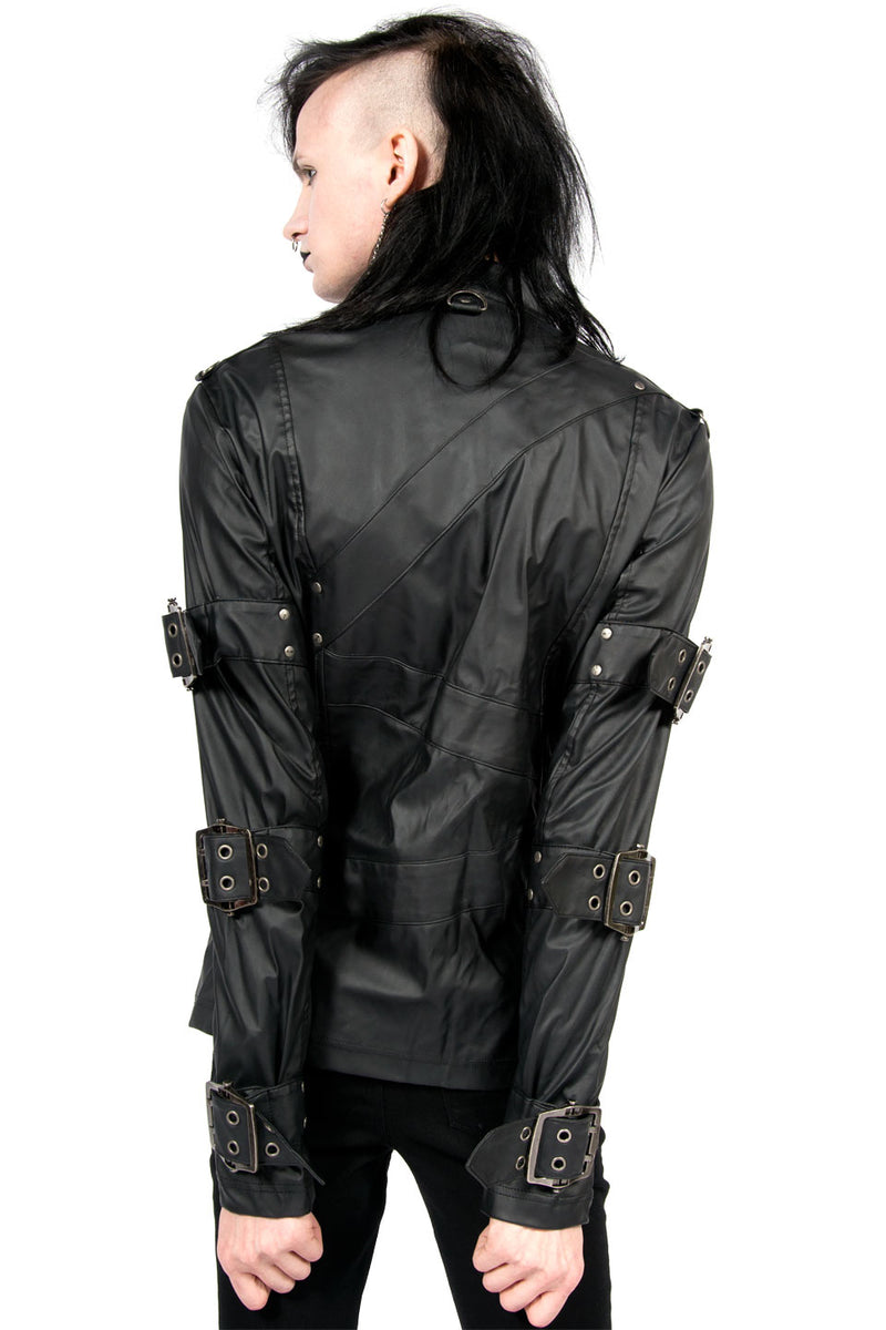 Vintage Vegan Leather Straight Jacket-Jacket-Lip Service