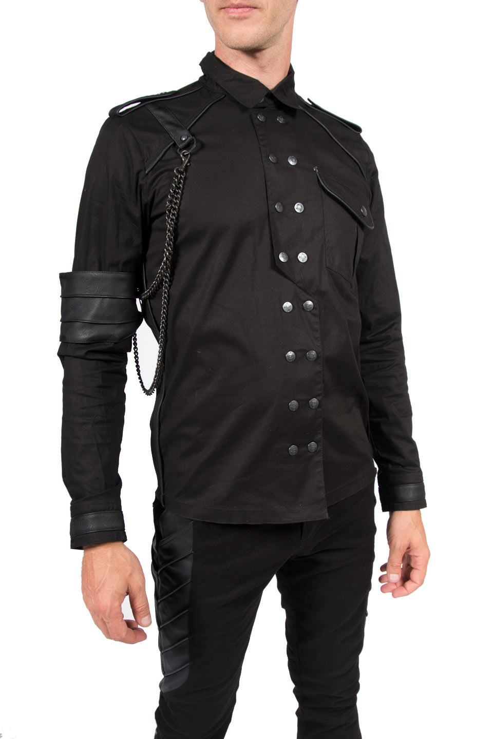 Vintage Dead Nation Military Shirt-Tops-Lip Service