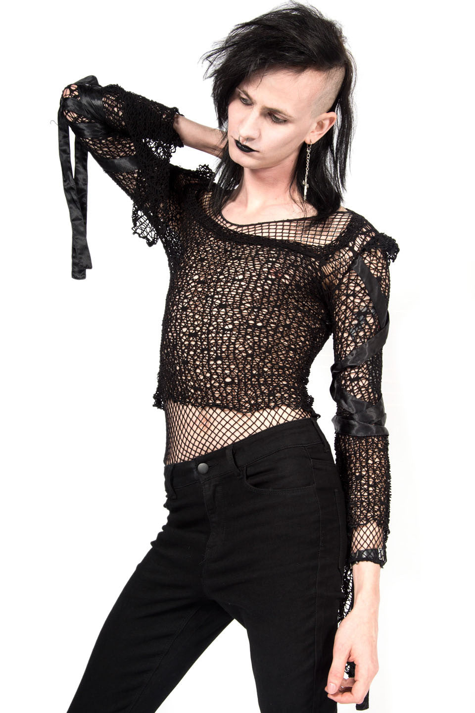 Vintage Fetish Unisex Web Mesh Top-Tops-Lip Service