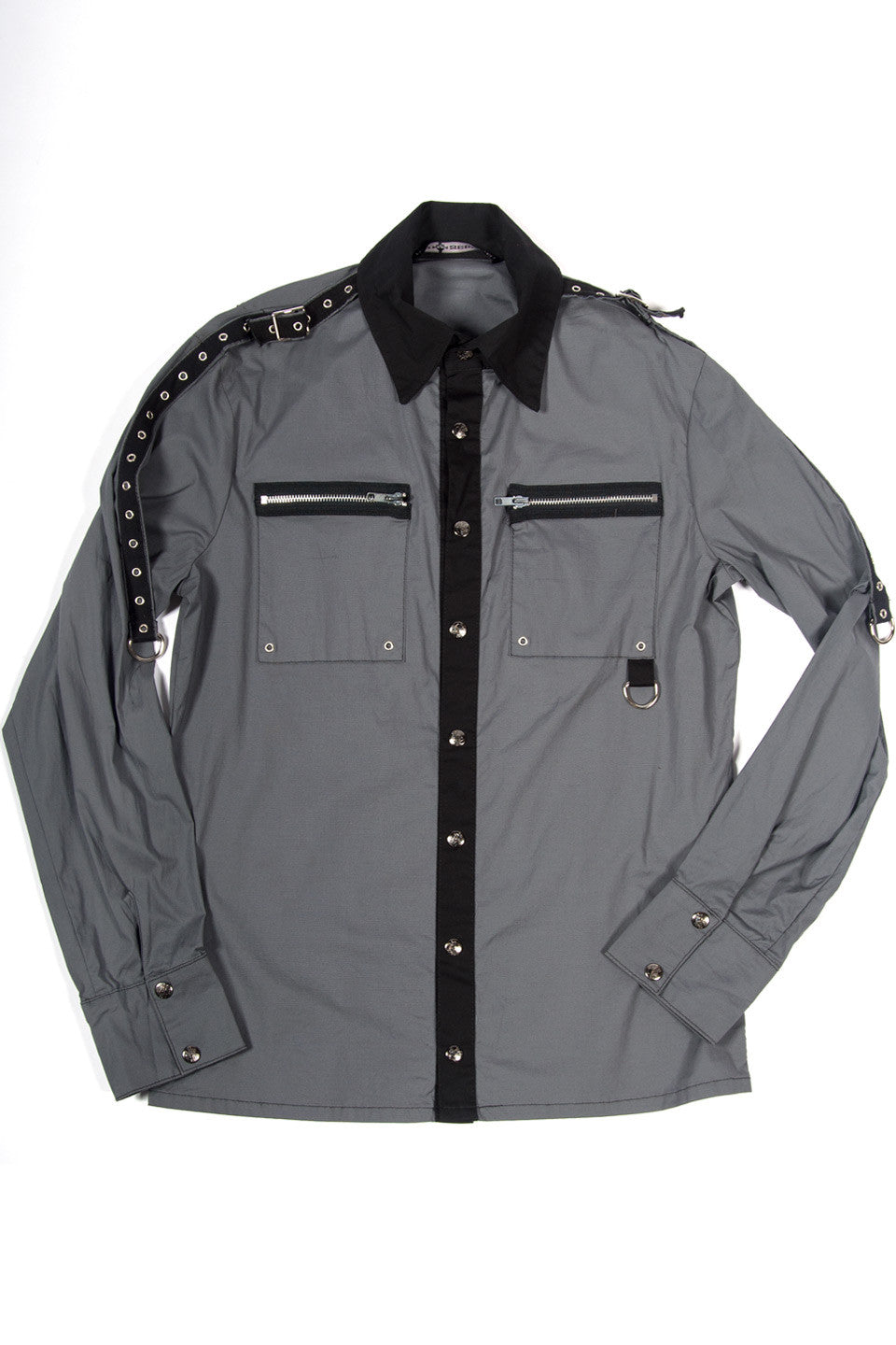 Vintage Suspect Device Military Shirt-Tops-Lip Service