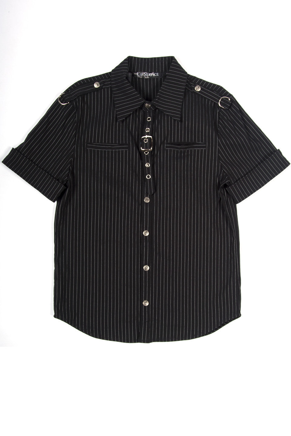Vintage Gangster Prankster Pinstriped Shirt-Tops-Lip Service