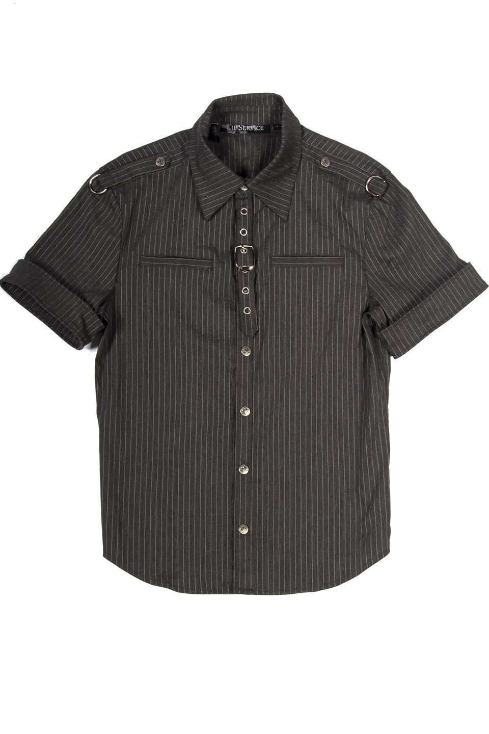 Vintage Gangster Prankster Pinstriped Shirt-Tops-Lip Service