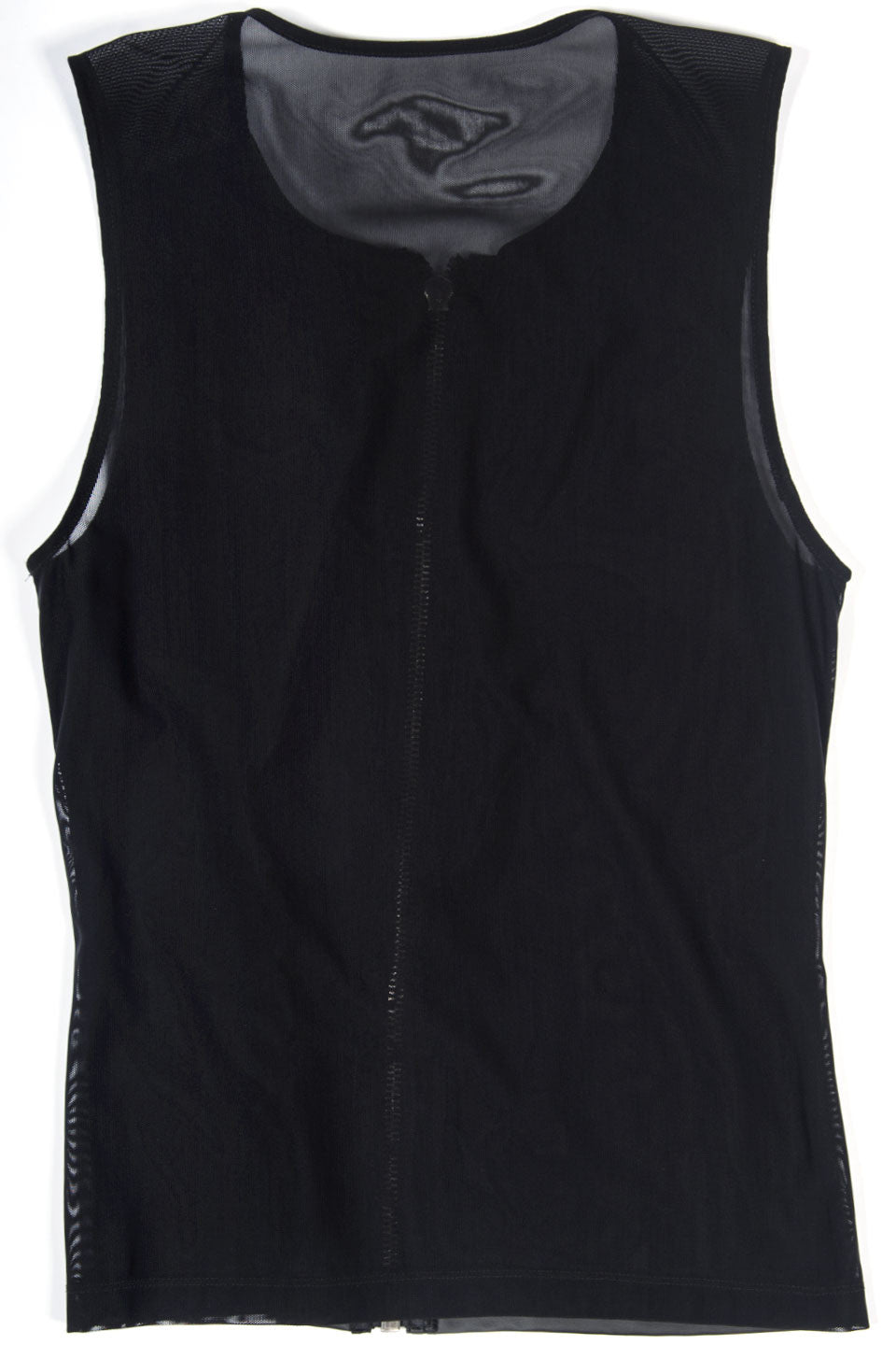 Vintage Zip Front Mesh Back Top-Tops-Lip Service