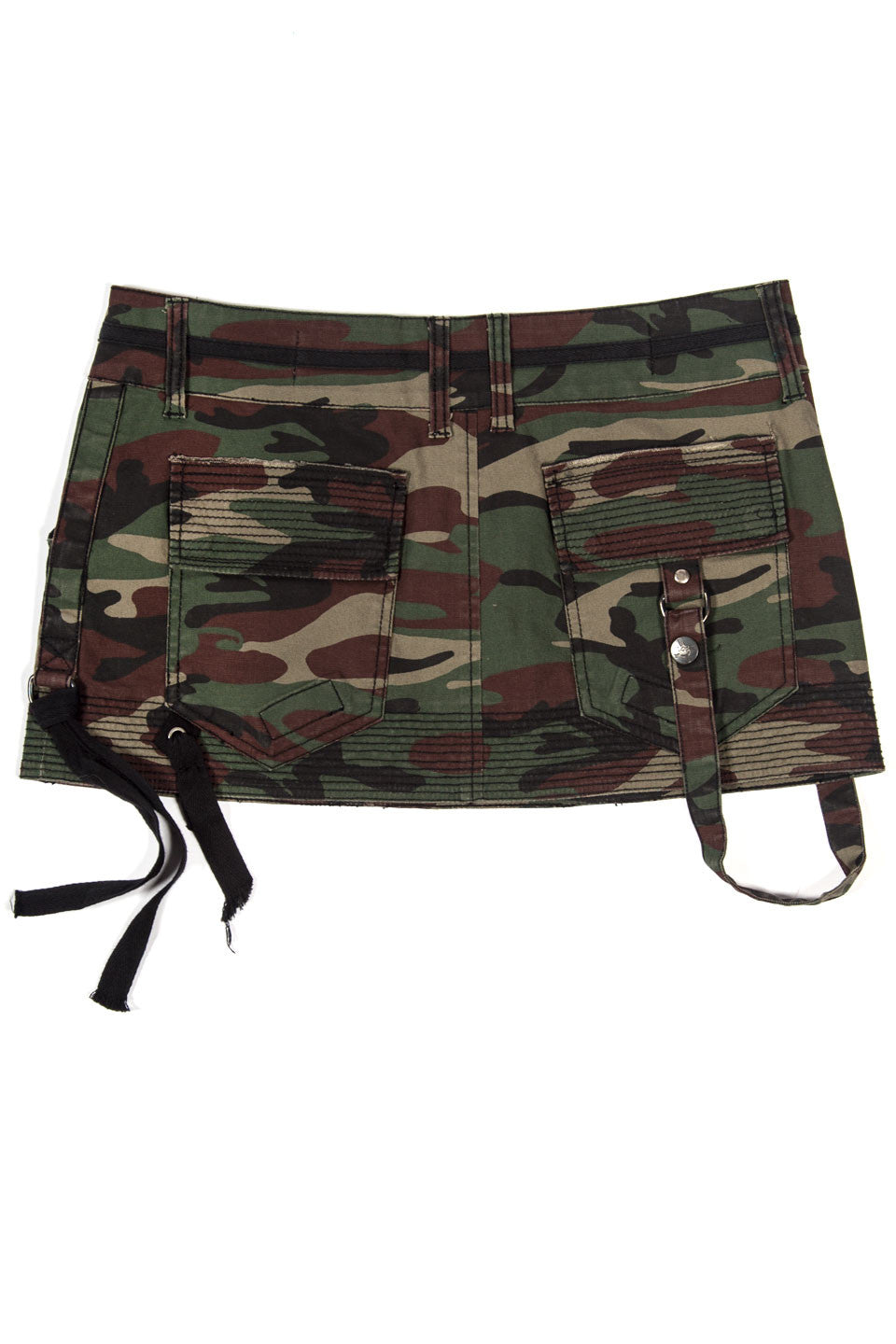 Vintage Camo Print Mini Skirt-Skirts-Lip Service