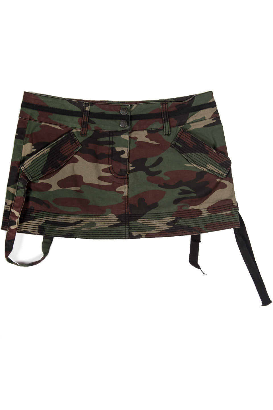 Vintage Camo Print Mini Skirt-Skirts-Lip Service