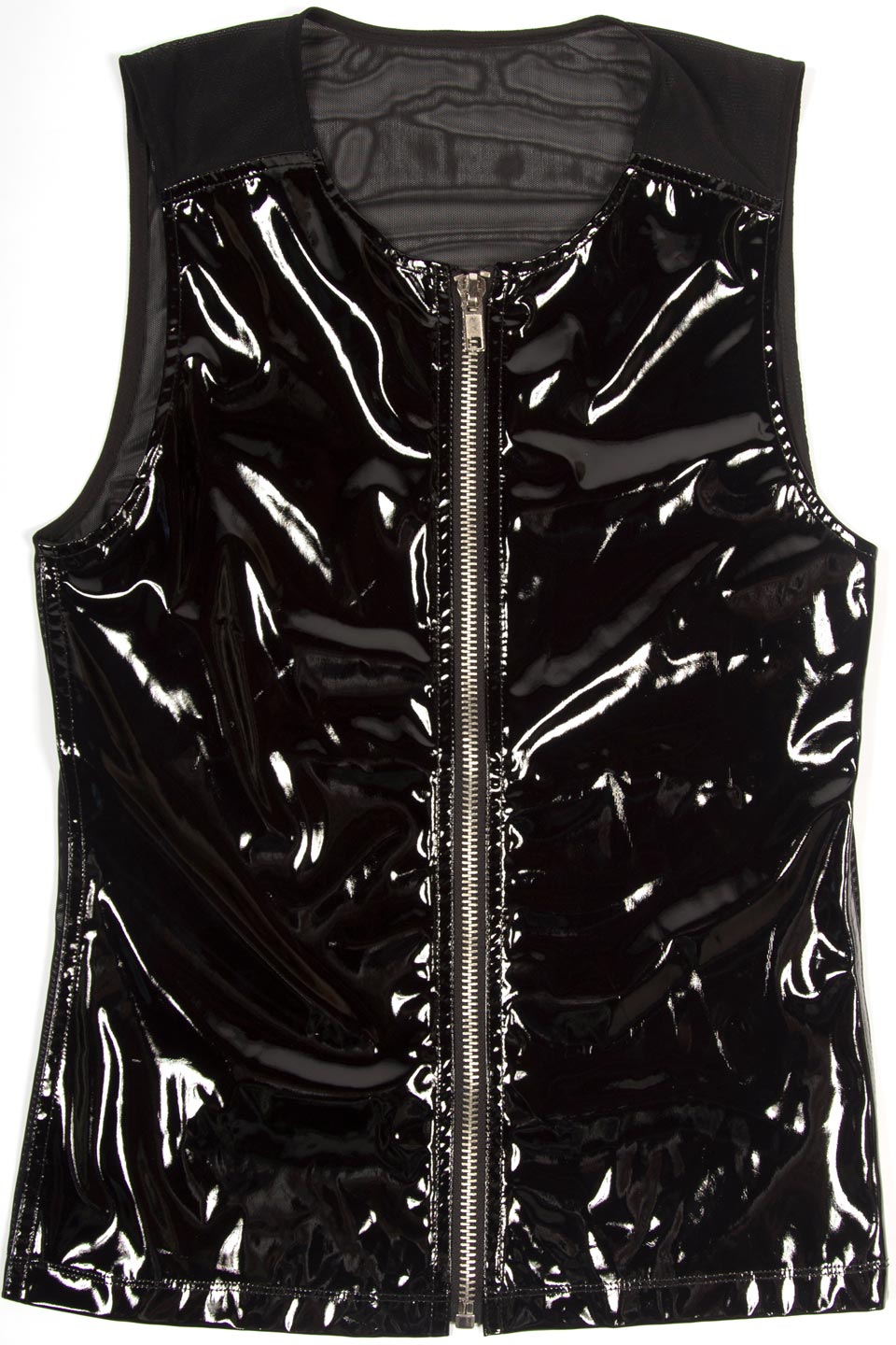 Vintage Zip Front PVC Top-Tops-Lip Service