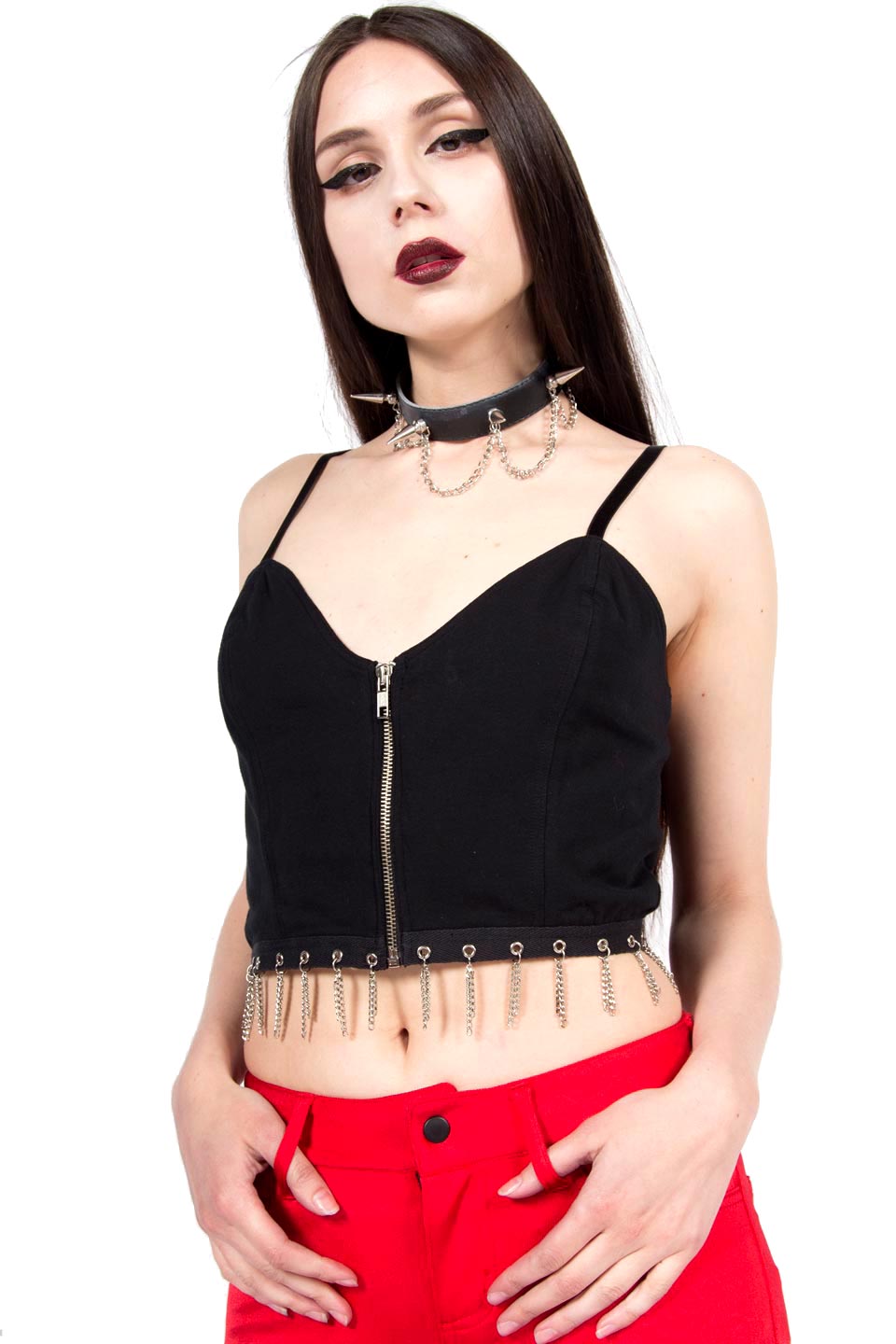 Vintage Chain Crop Top-Tops-Lip Service