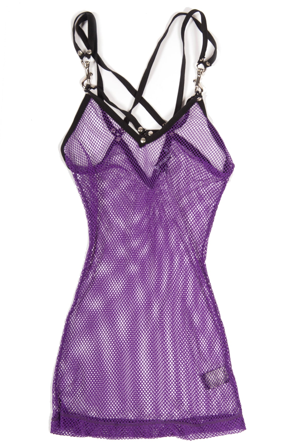 Vintage Purple Fishnet Tank Top-Tops-Lip Service