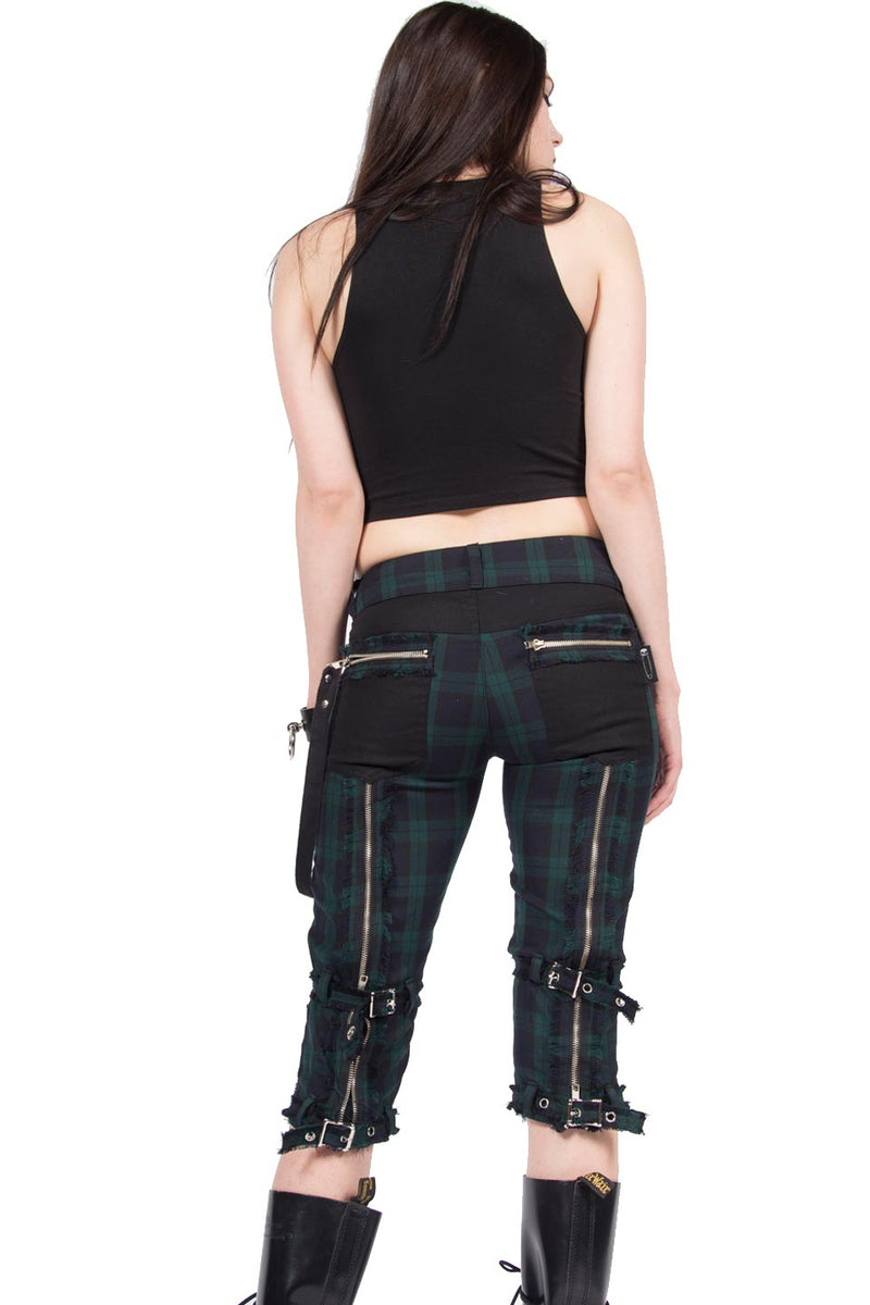 Vintage Punk & Disorderly Green Capri Pants-Bottoms-Lip Service
