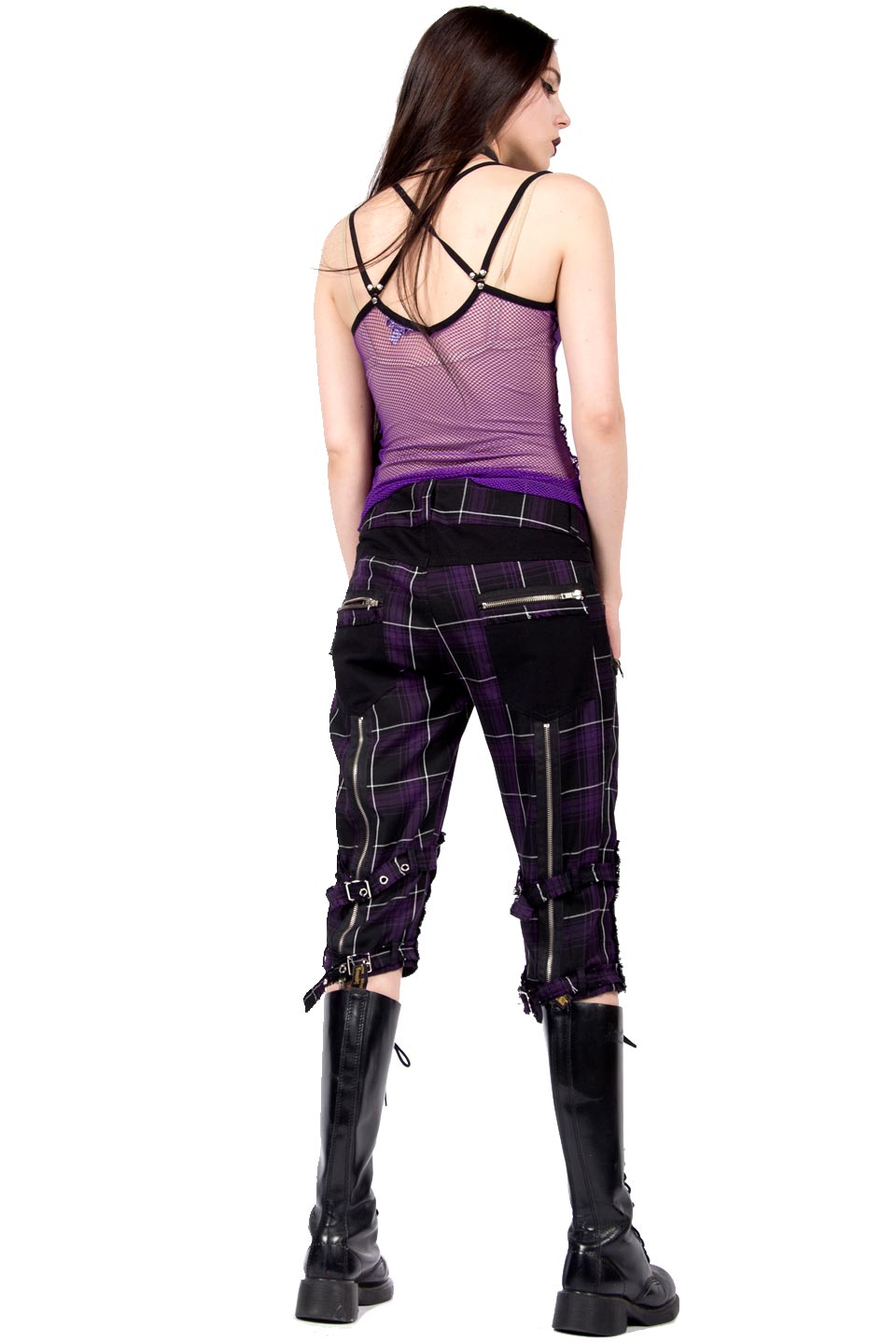 Vintage Punk & Disorderly Purple Capri Pants-Bottoms-Lip Service