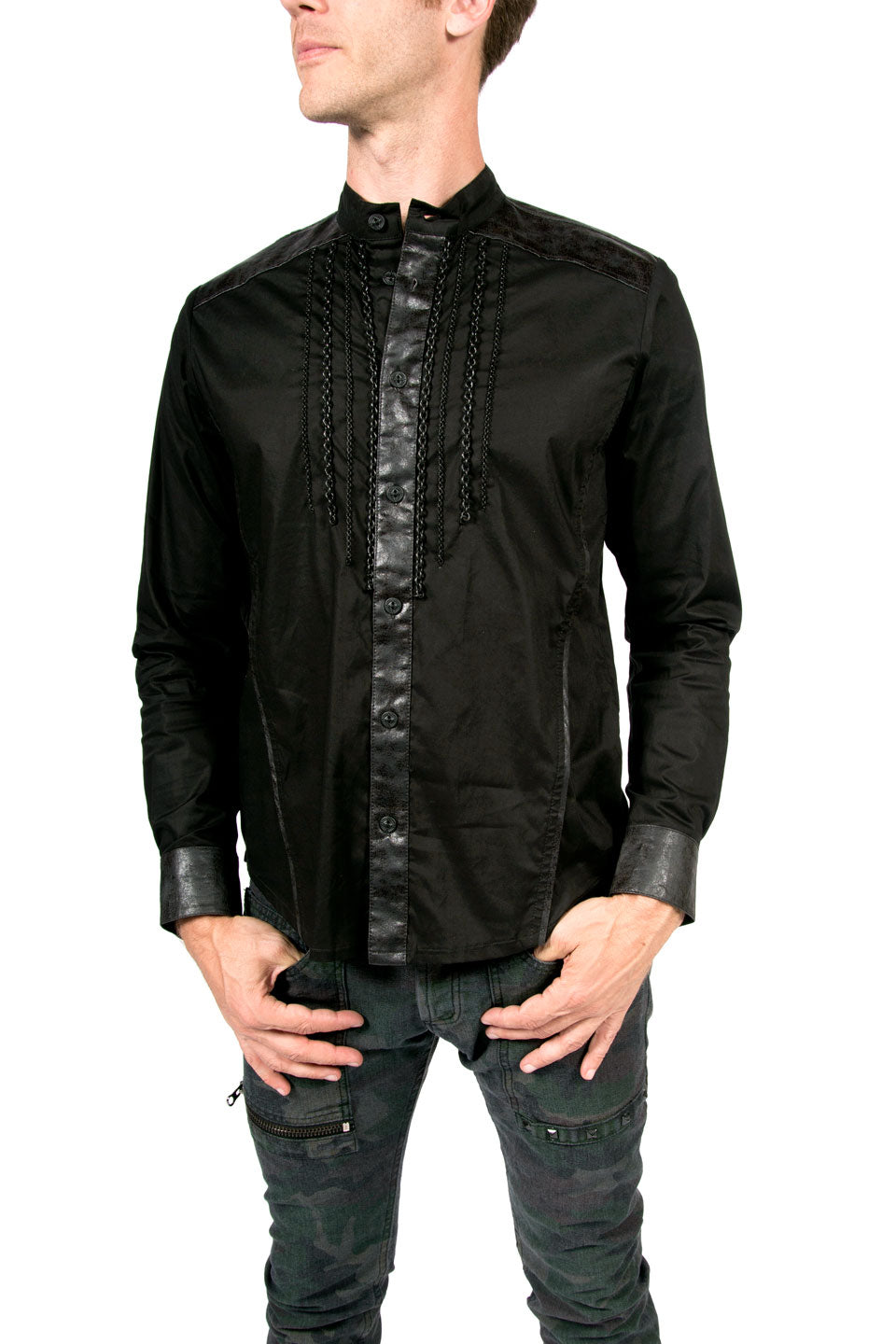 Vintage Blacklist Chain Button Up-Tops-Lip Service