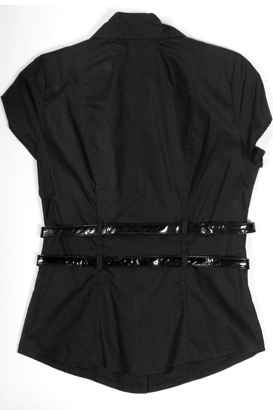 Vintage Cyber Goth Belt Shirt-Tops-Lip Service