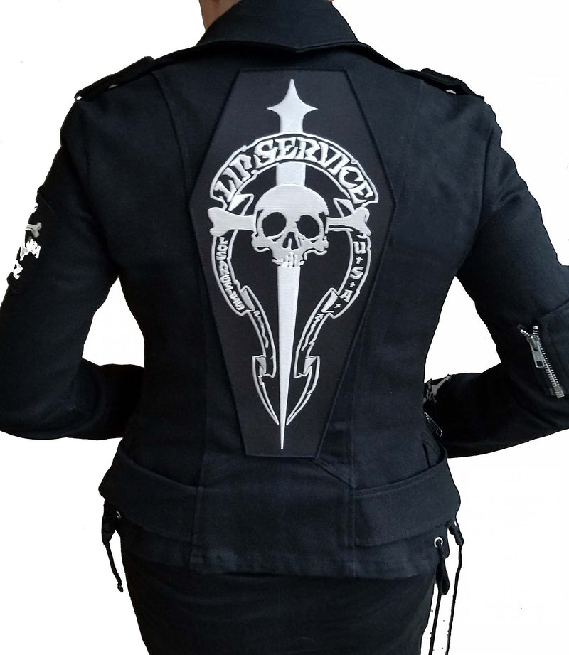 Embroidered Coffin Back Patch-Accessories-Lip Service