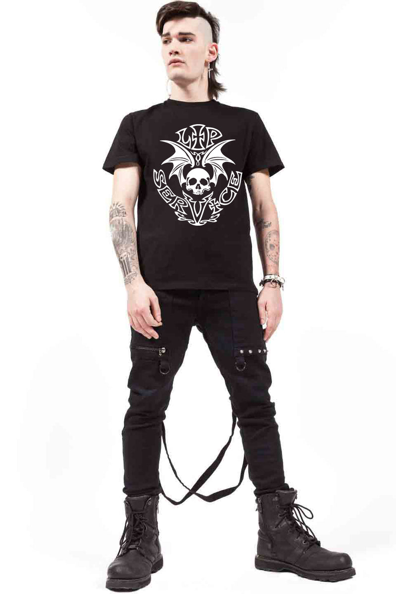 Lip Service Winged Skull T-shirt-Tops-Lip Service