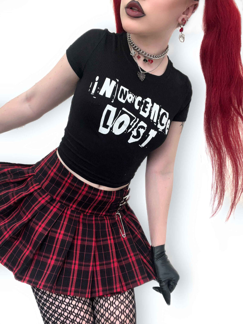 Innocence Lost Ribbed Baby Tee-Tops-Lip Service