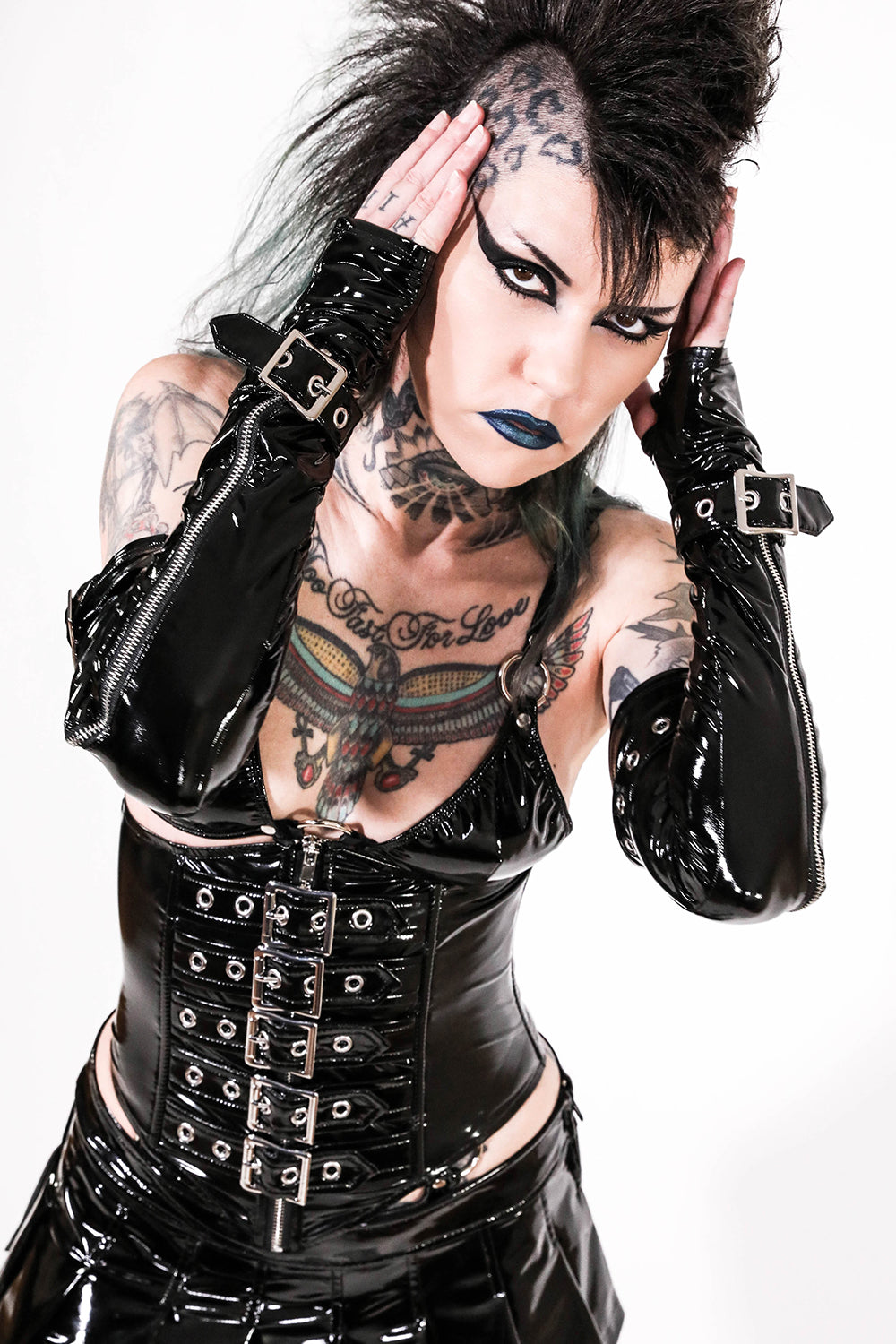 Classic Vinyl PVC Waist Cincher-Tops-Lip Service
