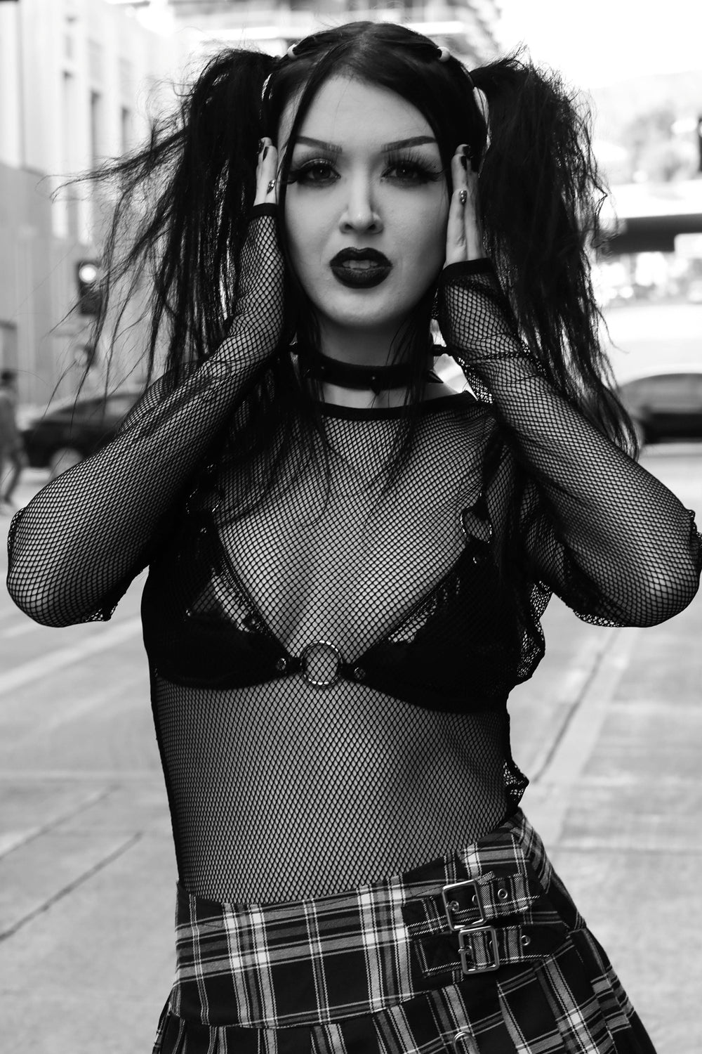 Classic Fishnet Long Sleeve-Tops-Lip Service