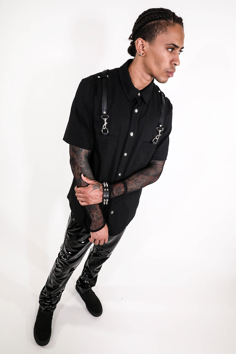 Men's Short Sleeve Gangsta Pranksta Shirt-Tops-Lip Service