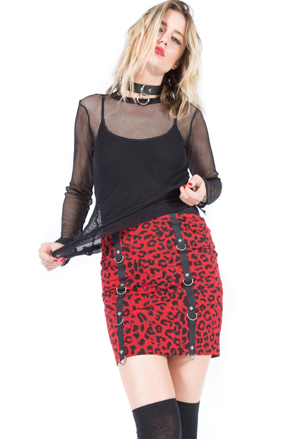 Vintage Leopard Pencil Skirt-Skirts-Lip Service