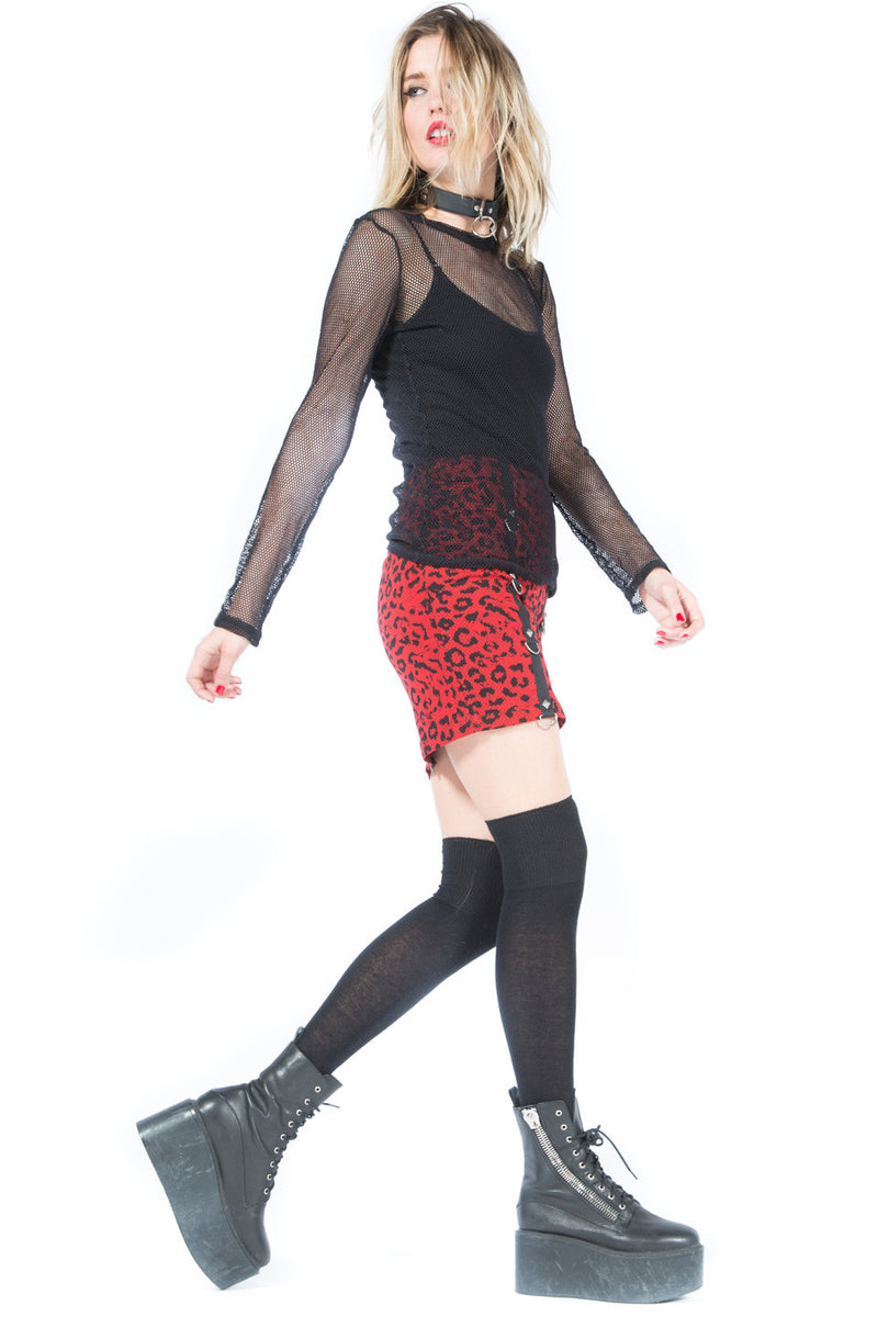 Vintage Leopard Pencil Skirt-Skirts-Lip Service