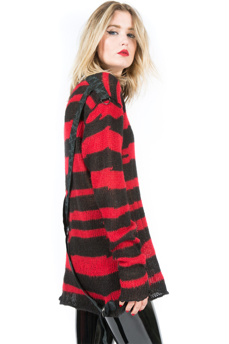 Vintage Nevermind the Mohair Striped Sweater-Tops-Lip Service