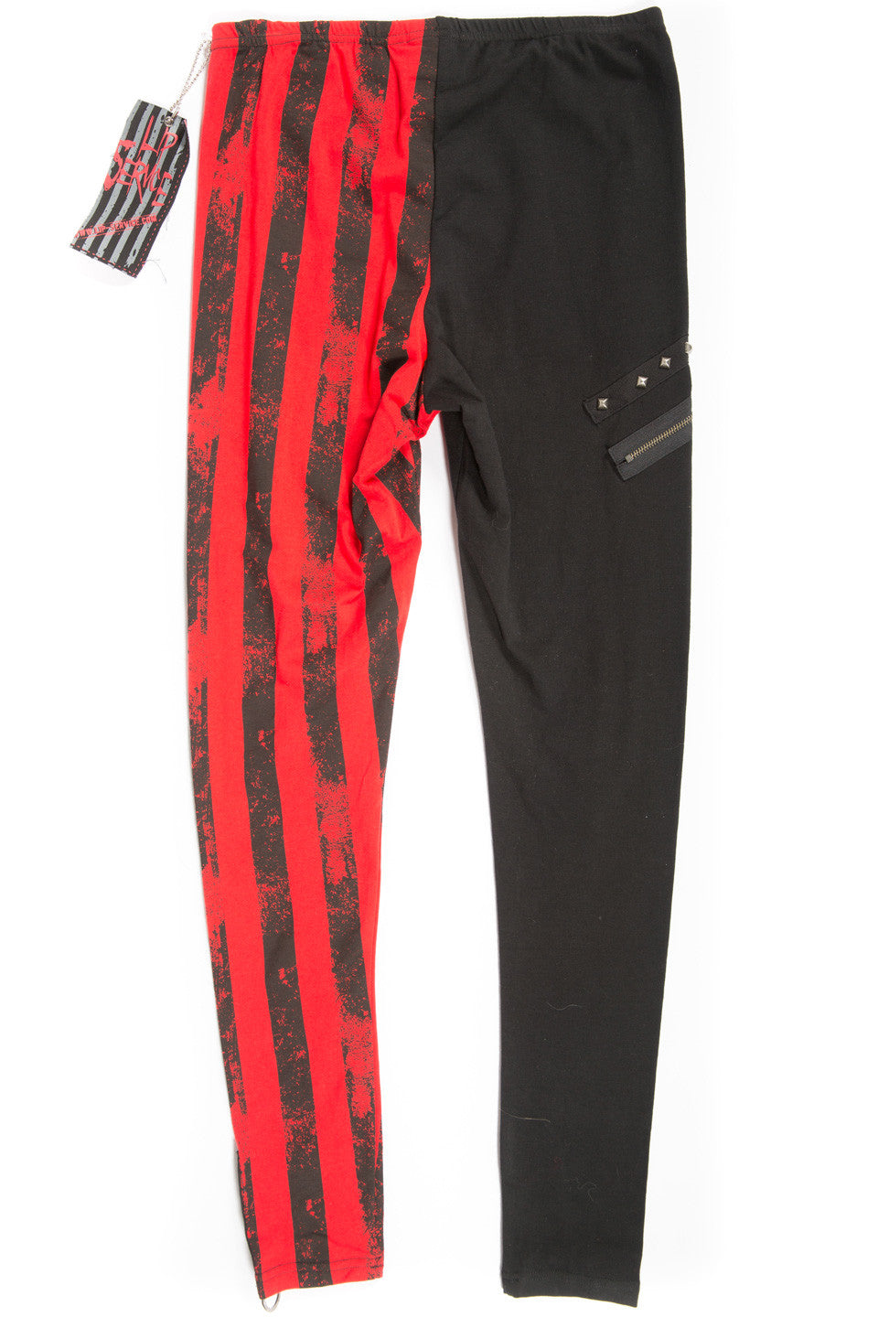Vintage Batz & Bones Striped Leggings-Leggings-Lip Service