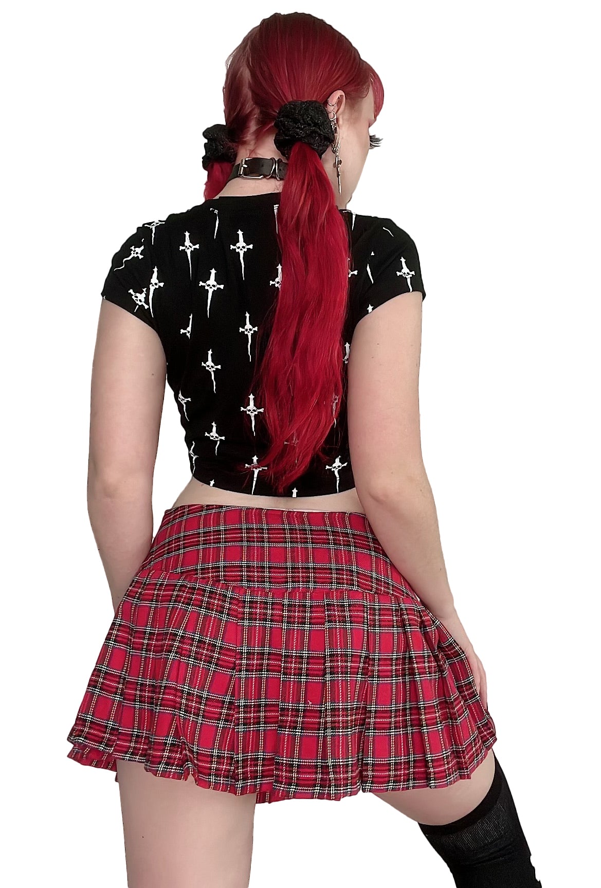 World's End Pleated Mini Skirt Red-Skirts-Lip Service