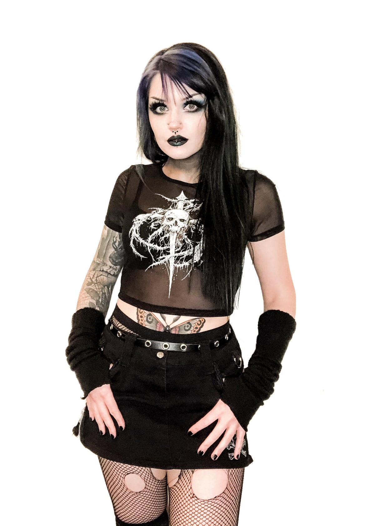 Riddick X Sheer Mesh Baby T-Tops-Lip Service