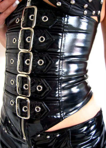 Classic Vinyl PVC Waist Cincher-Tops-Lip Service