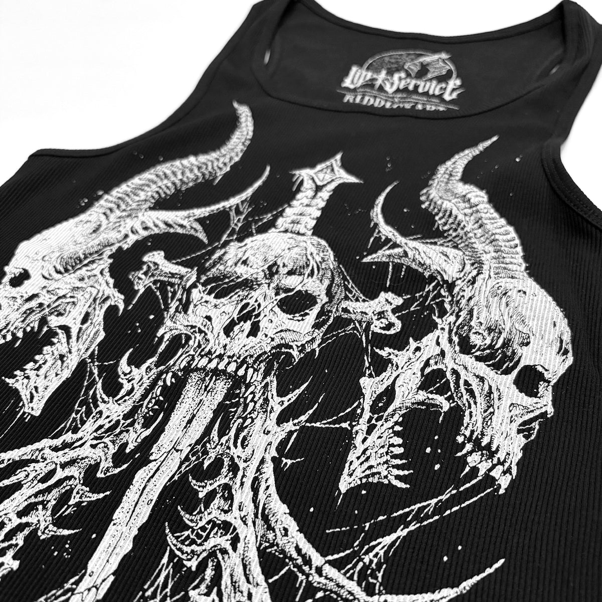 Lip Service X Riddick Skull Crest Tank-Tops-Lip Service