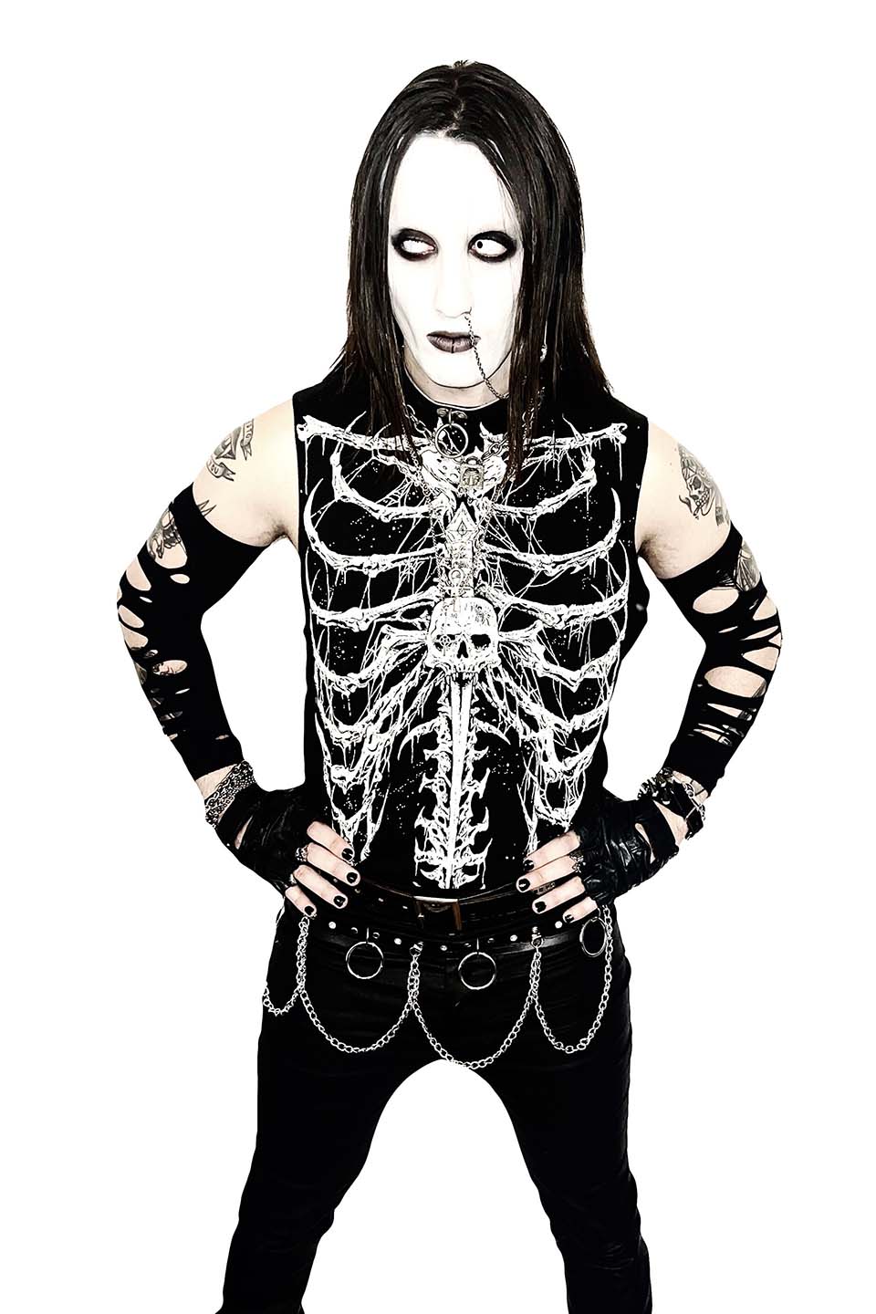 The Wicker Man Web Mesh Long Sleeve Shirt-Tops-Lip Service