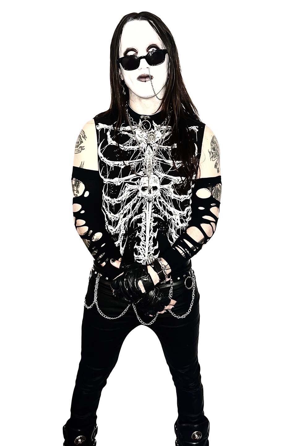 Lip Service Dead Inside Rib Cage Sleeveless T-shirt-Tops-Lip Service