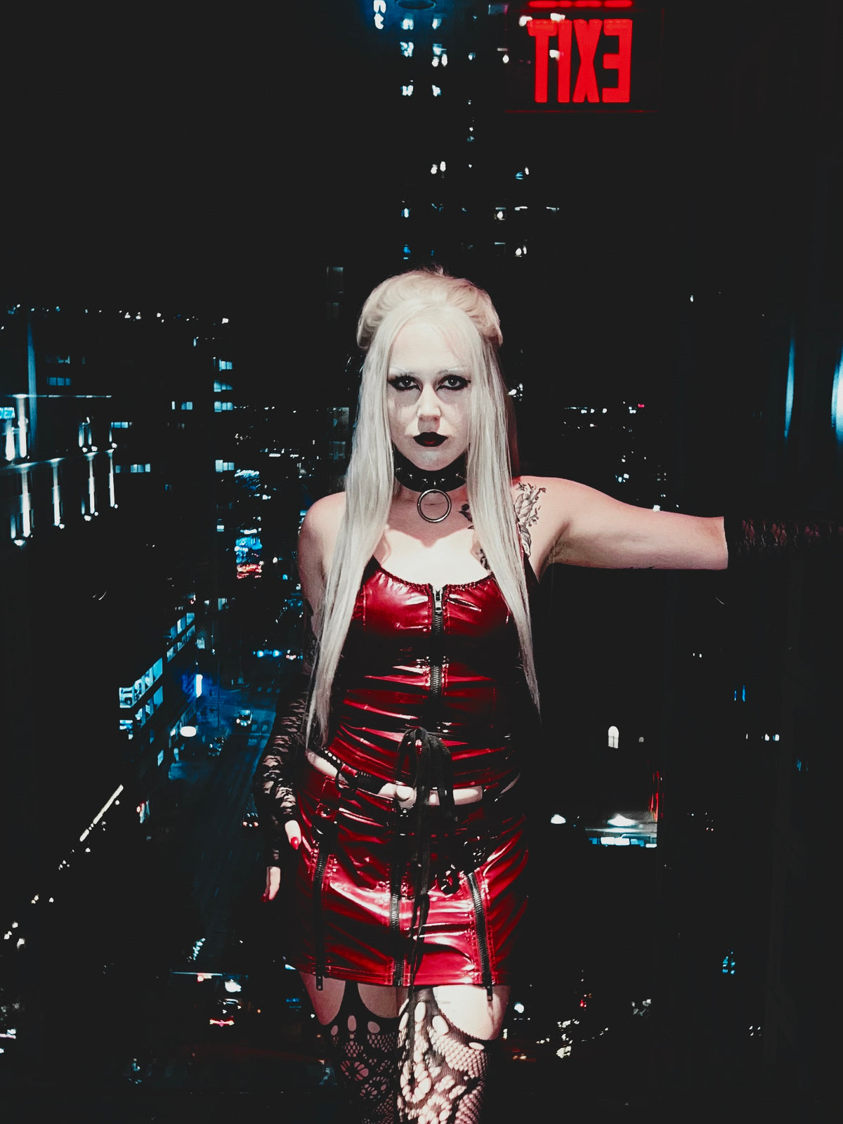 Hardcore Classic PVC Bustier in Vampire Red-Tops-Lip Service
