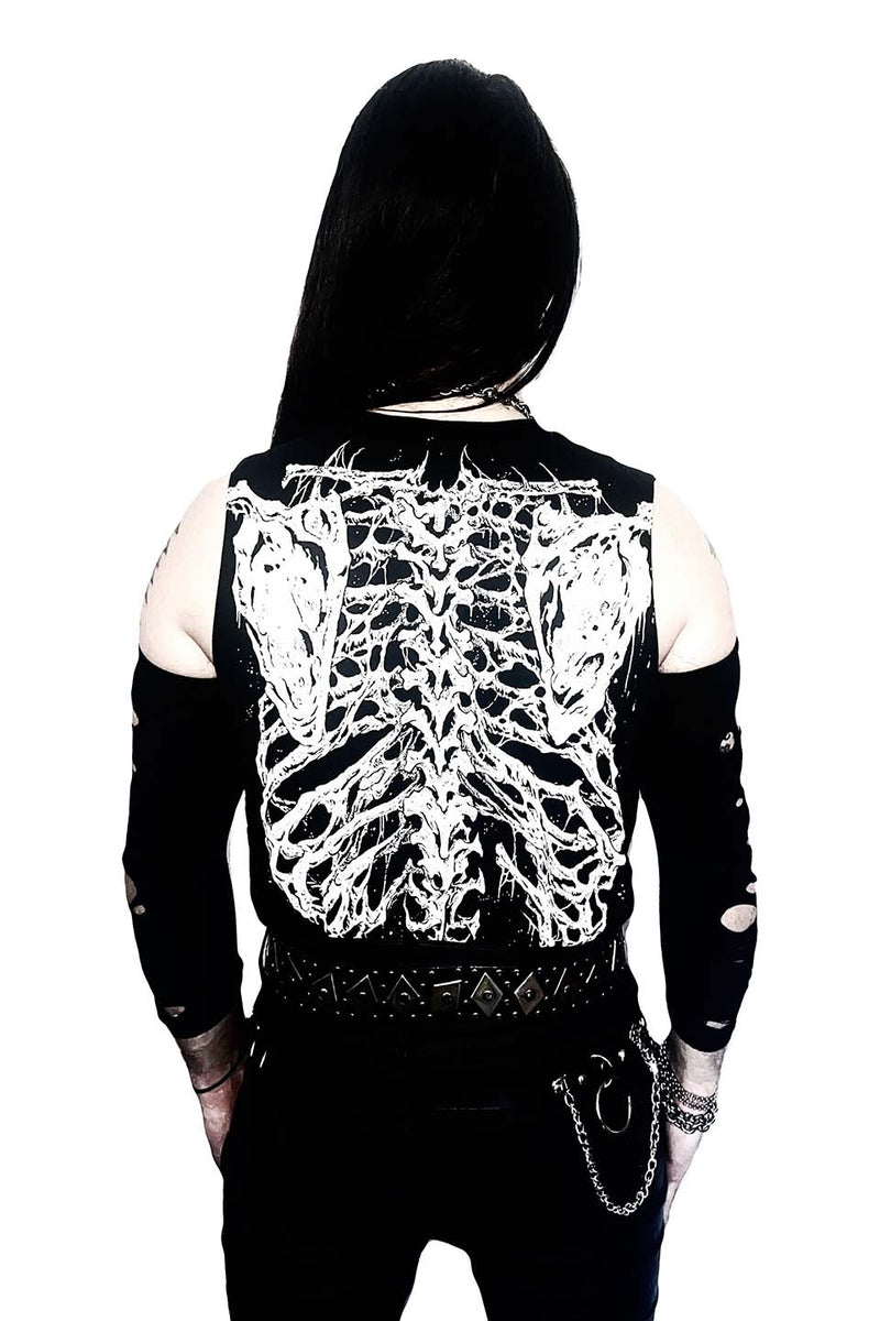 Lip Service Dead Inside Rib Cage Sleeveless T-shirt-Tops-Lip Service