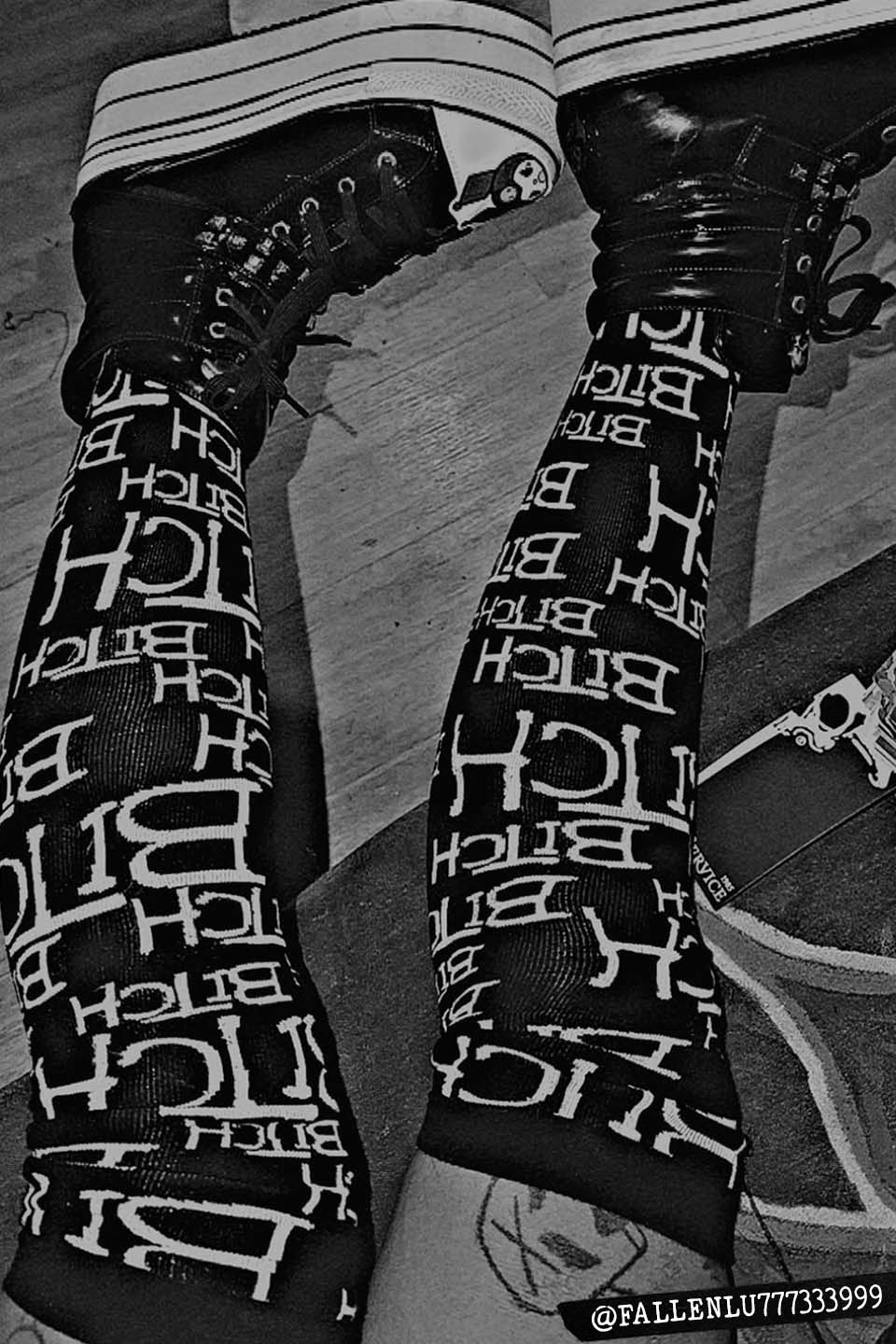 Bitch Thigh High Socks-Accessories-Lip Service