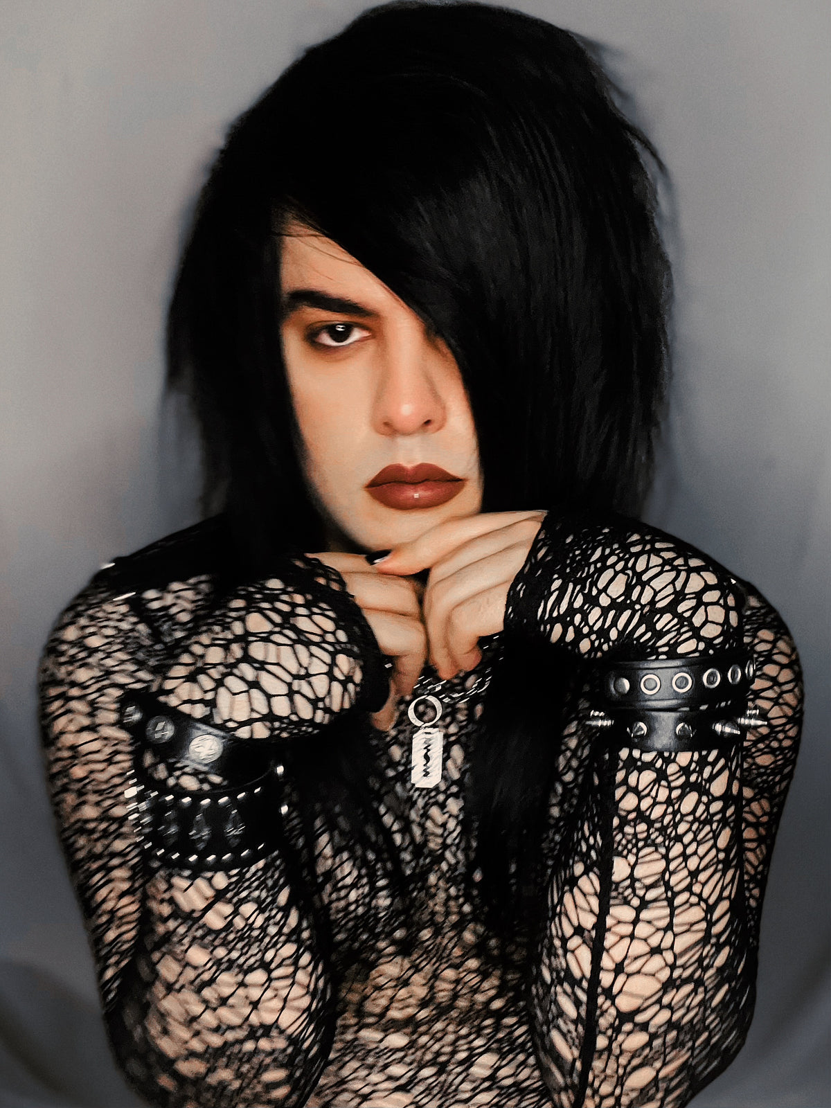 The Wicker Man Web Mesh Long Sleeve Shirt-Tops-Lip Service