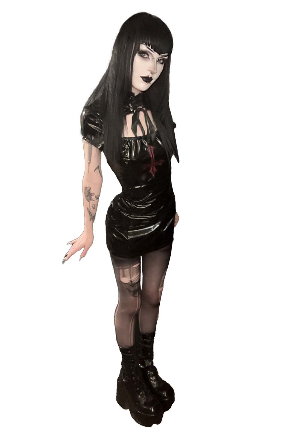 Unholy Prayer Cross Dress-Dresses-Lip Service