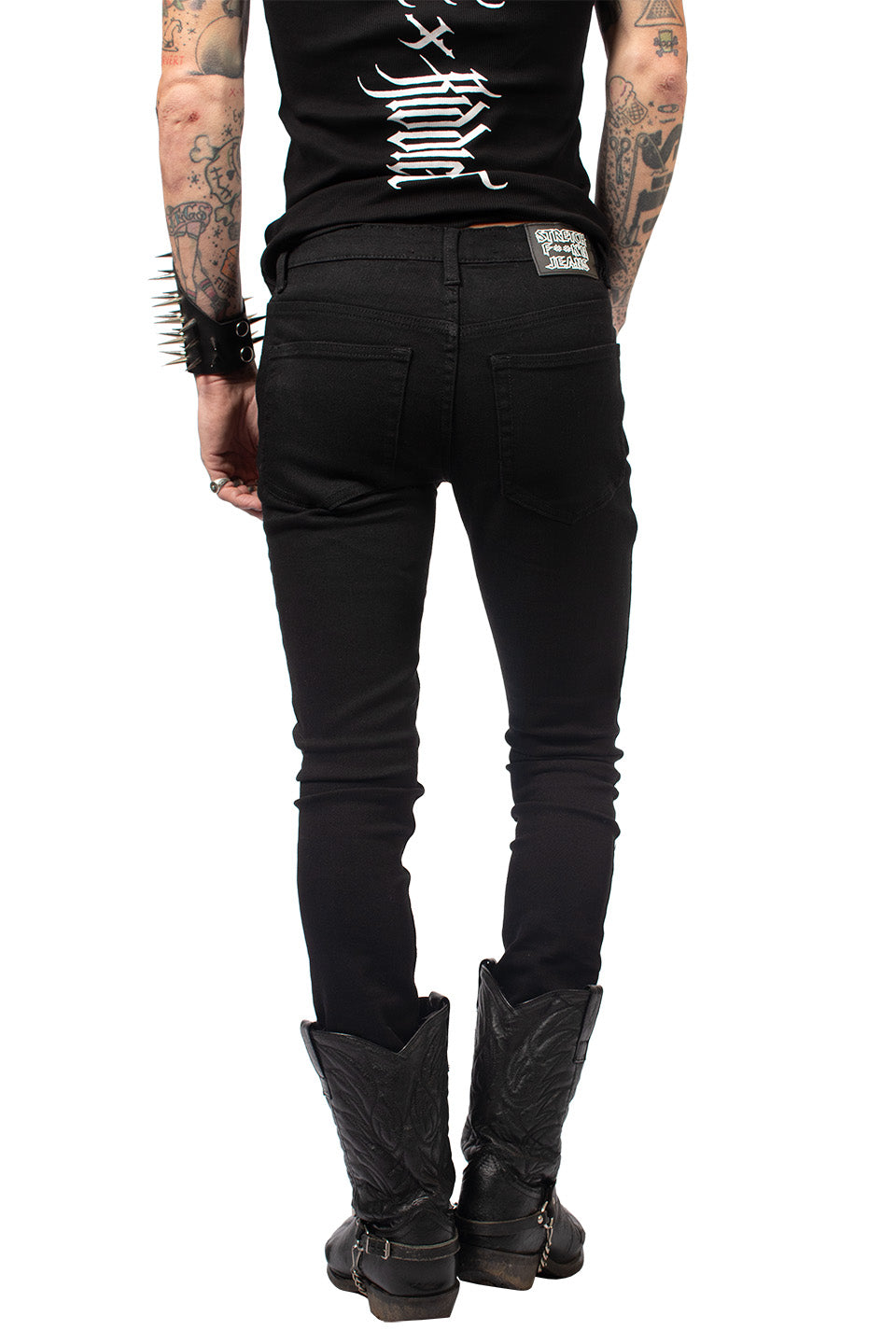 THE 301-G SKINNY BLACK STRETCH FxxK'N JEANS-Bottoms-Lip Service