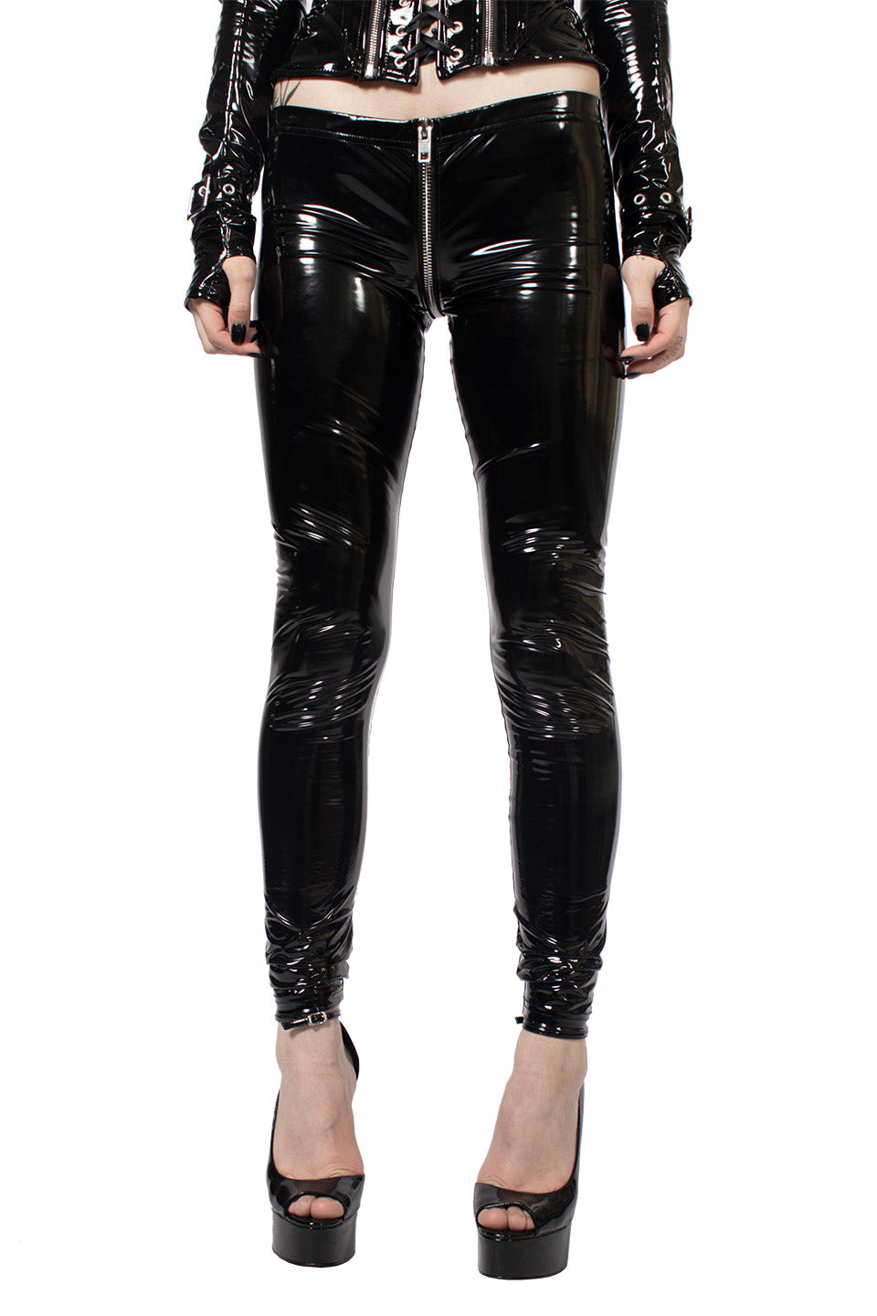 The DRIVE THRU PVC Leggings-Leggings-Lip Service