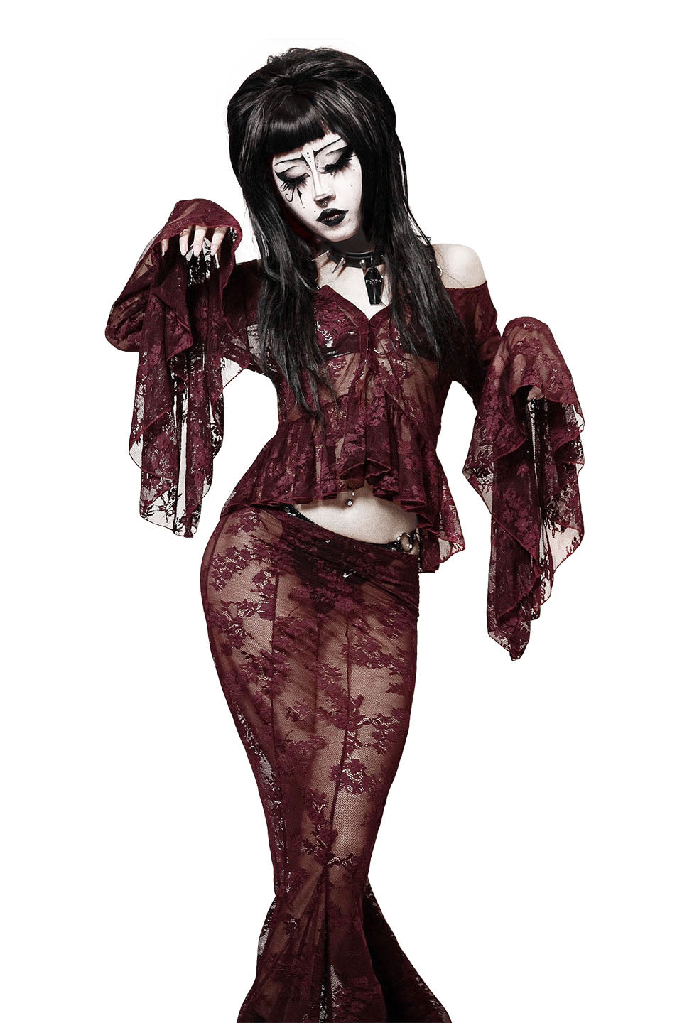 The Duchess of Burgundy Lace Maxi Skirt-Skirts-Lip Service