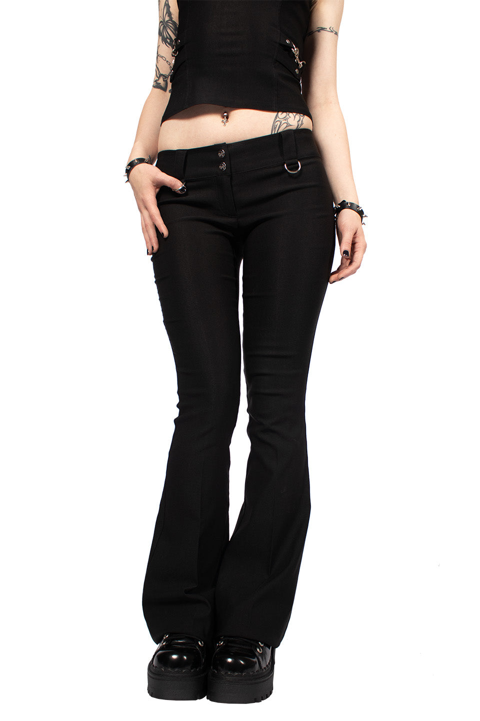 Solid Black Gangsta Pranksta Pants - Karley-PANTS-Lip Service