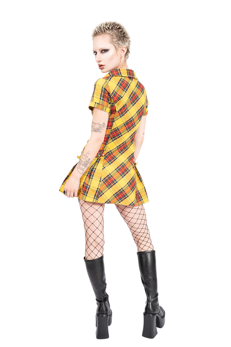 Lip Service X iGirl Yellow Plaid Sadie Dress-Dress-Lip Service