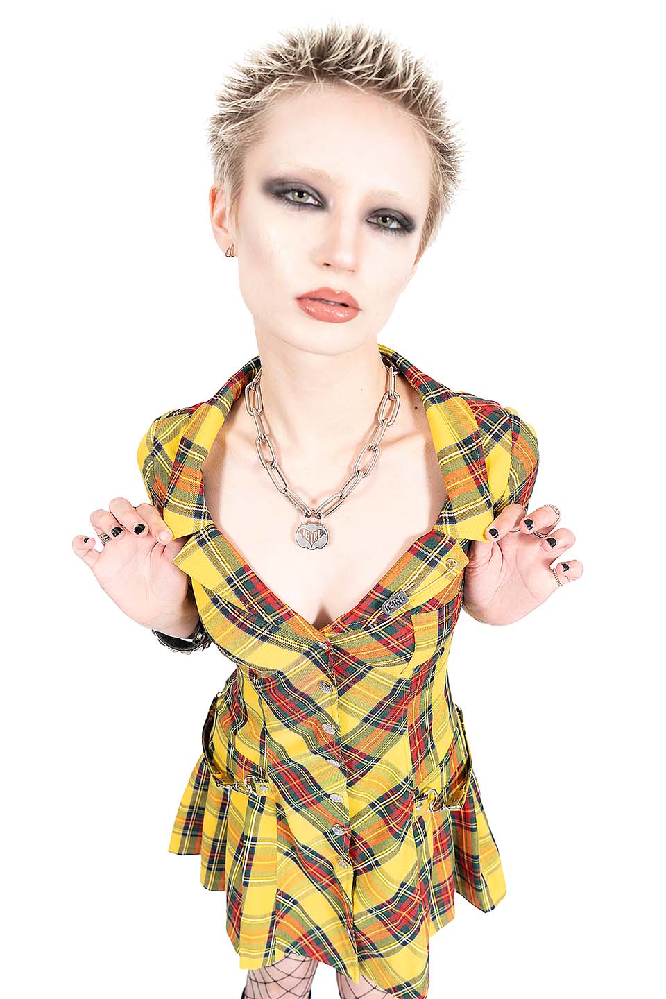 Lip Service X iGirl Yellow Plaid Sadie Dress-Dress-Lip Service