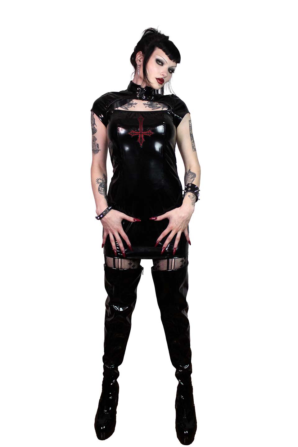 Unholy Prayer Cross Dress-Dresses-Lip Service