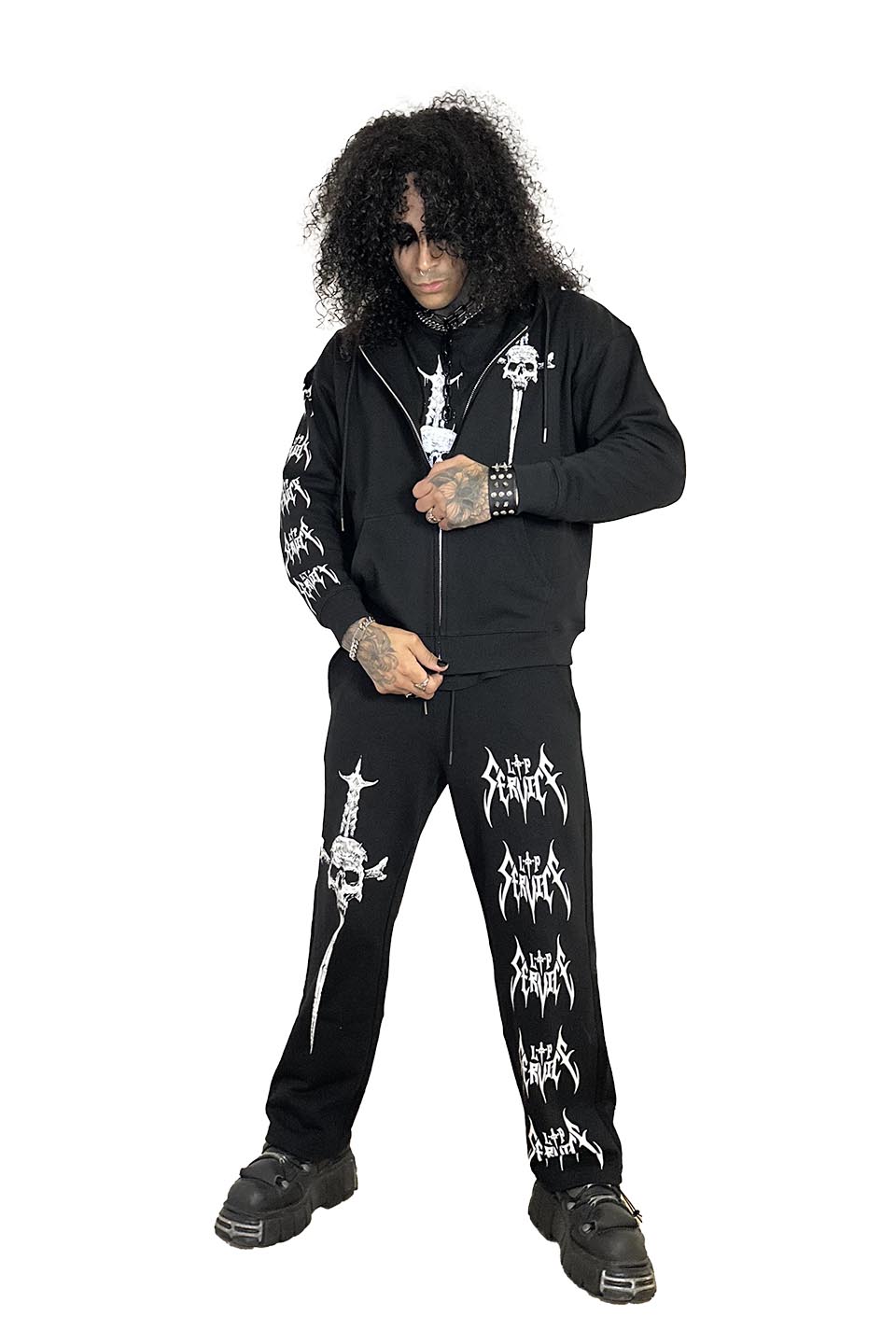 Lip Service Metal Dagger Zipper Hoodie-Tops-Lip Service