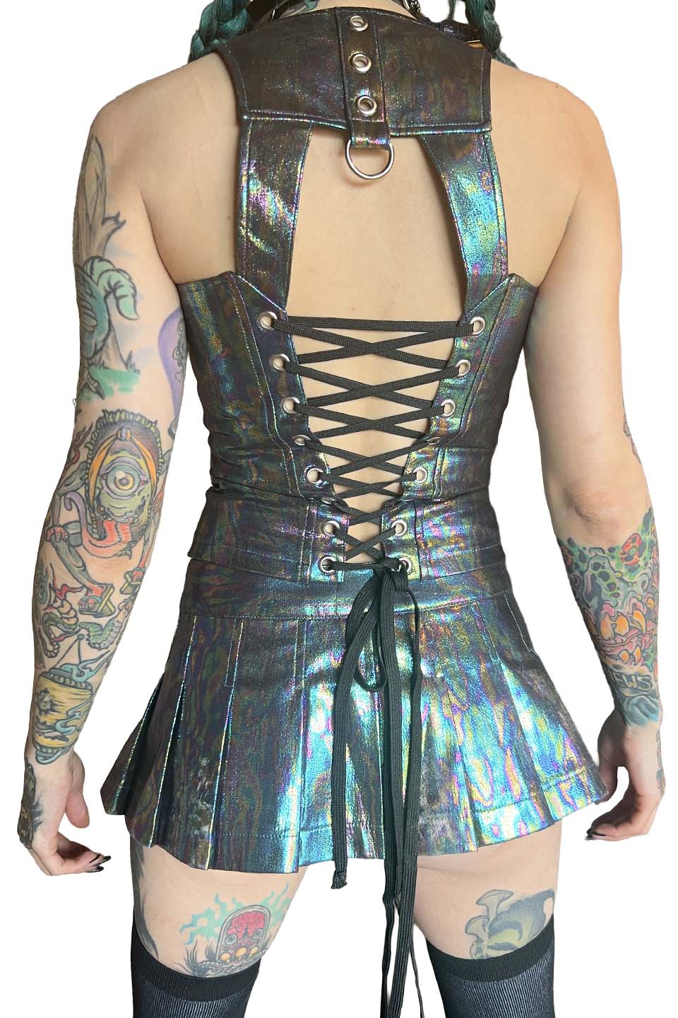 Hardcore Classic PVC Bustier Oil Spill-Tops-Lip Service