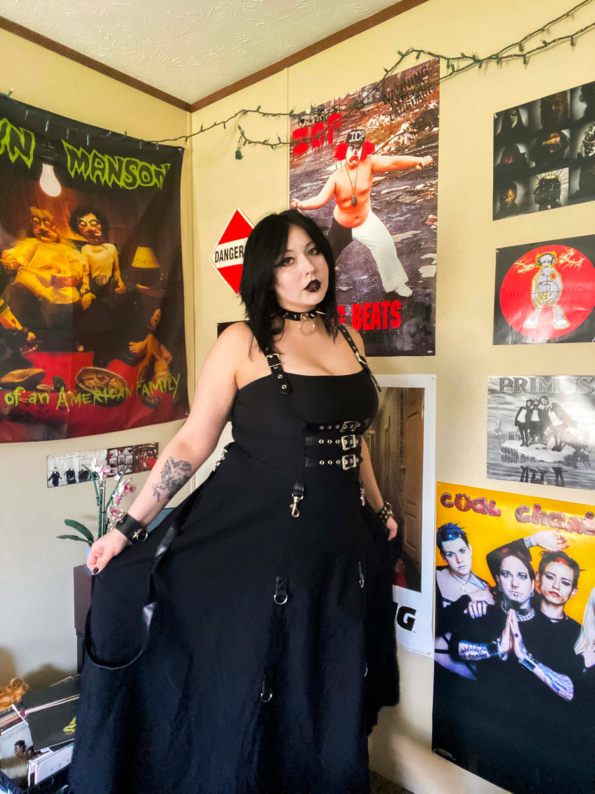 BLACK INDUSTRY BALL GOWN-Dresses-Lip Service