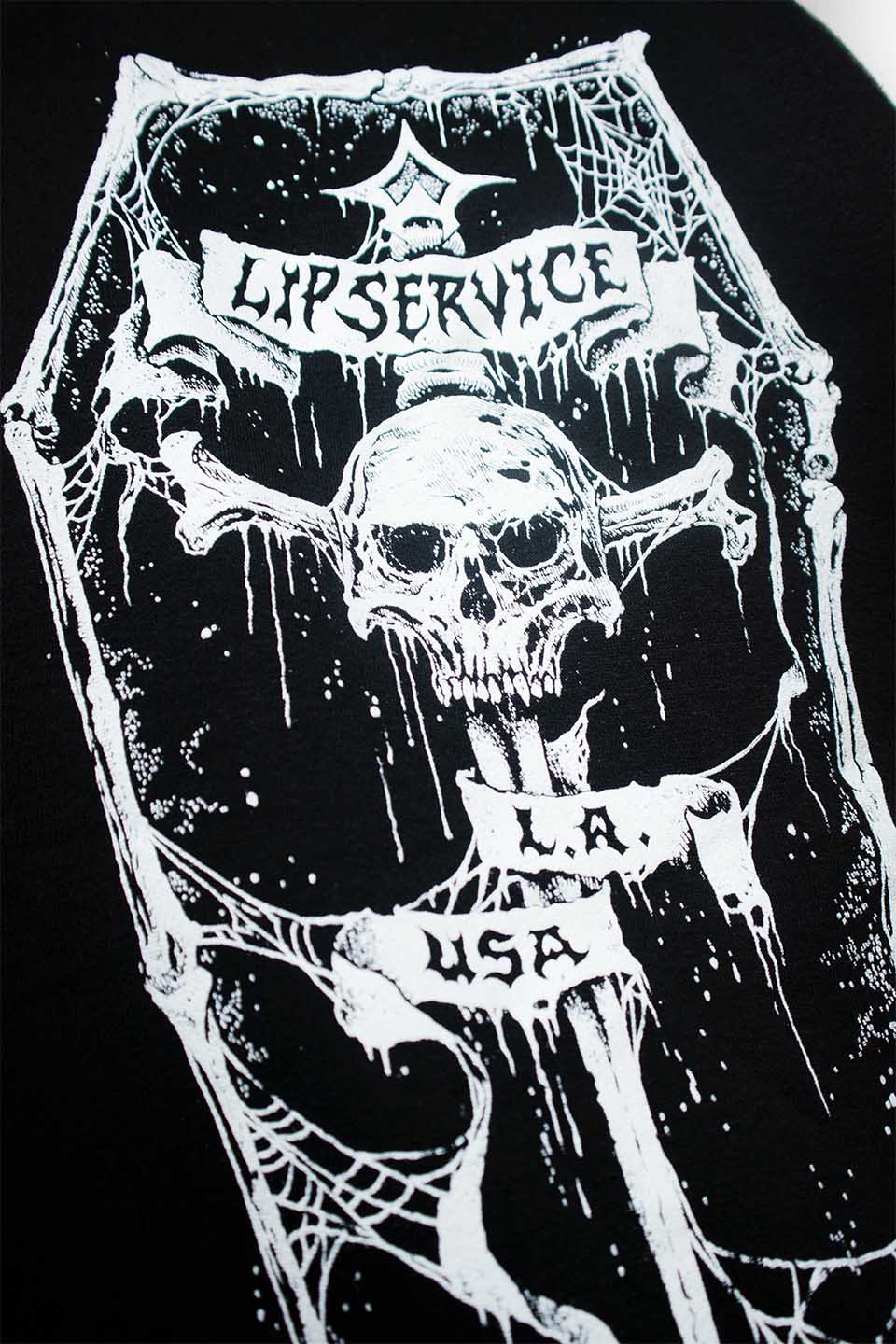Lip Service Dagger Coffin Zip Hoodie-Tops-Lip Service